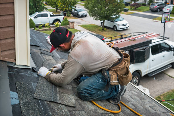 Professional Roofing technician working in Keisterville, PA